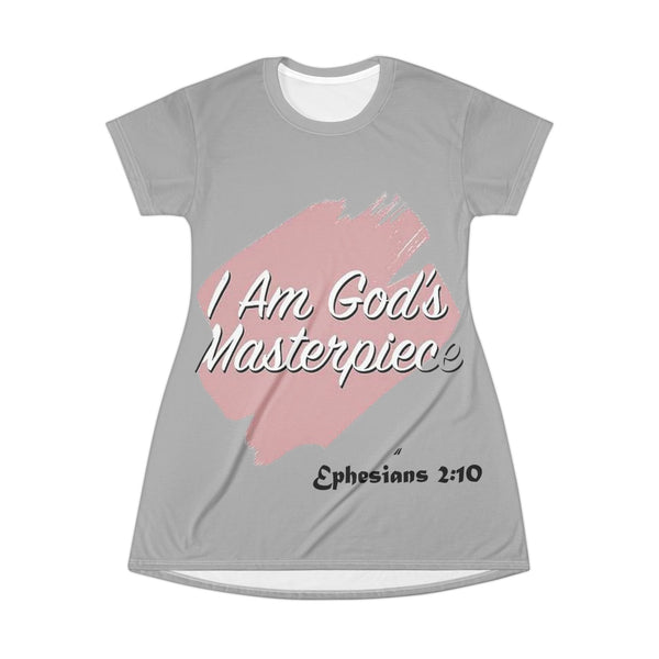 I am God’s Masterpiece (Ephesians 2:10)- T-shirt Dress- Black