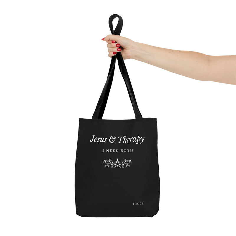 Jesus & Therapy AOP Tote Bag