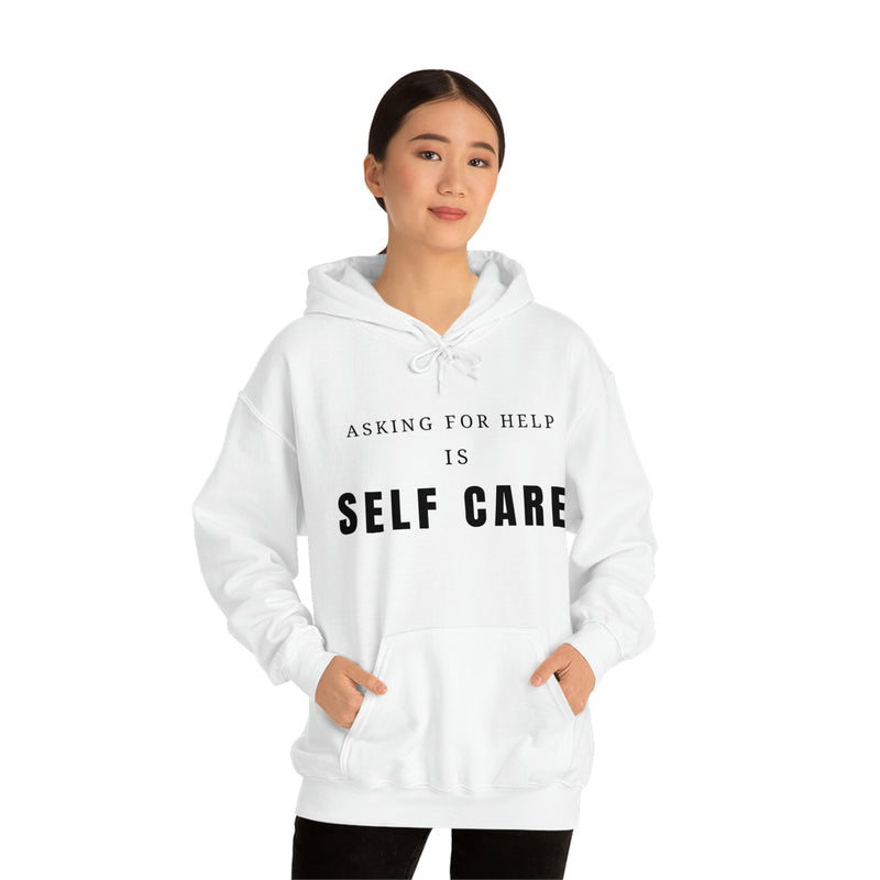 Asking For Help Is Self Care Unisex Heavy Blend™ Hooded Sweatshirt