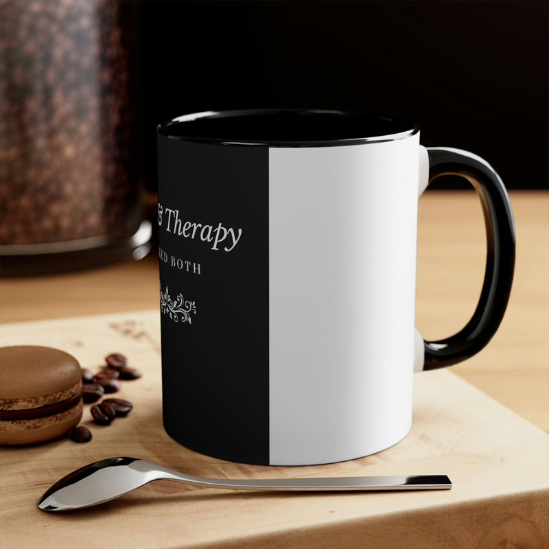 Jesus & Therapy – I Need Both Accent Coffee Mug, 11oz