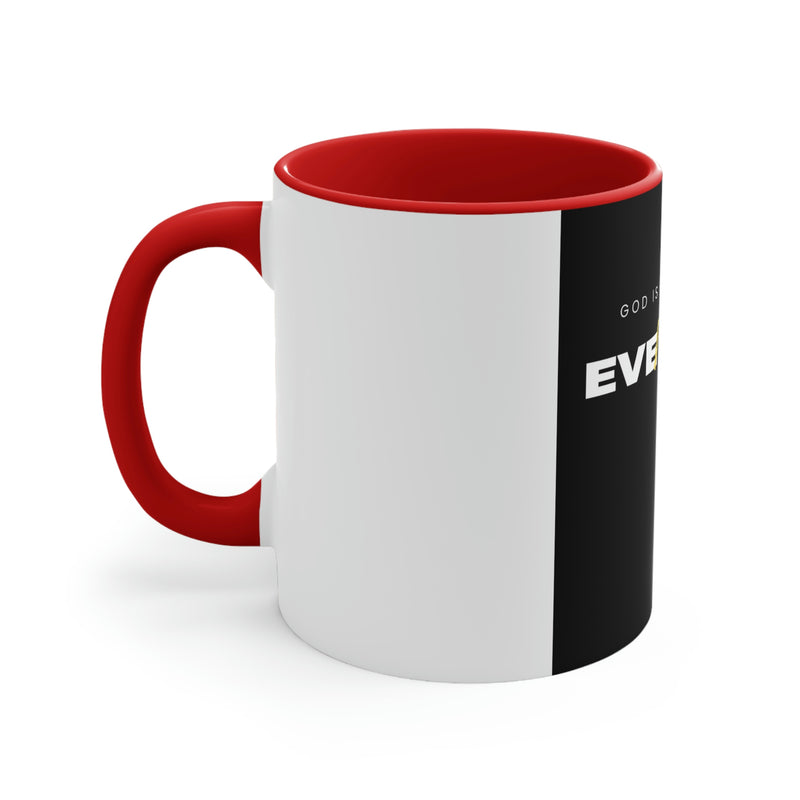 God is My Source For Everything Accent Coffee Mug, 11oz