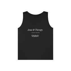 Jesus & Therapy Unisex Heavy Cotton Tank Top