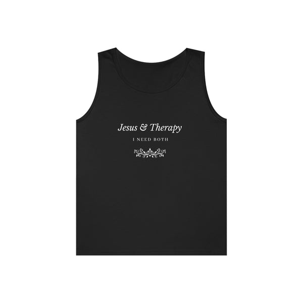 Jesus & Therapy Unisex Heavy Cotton Tank Top