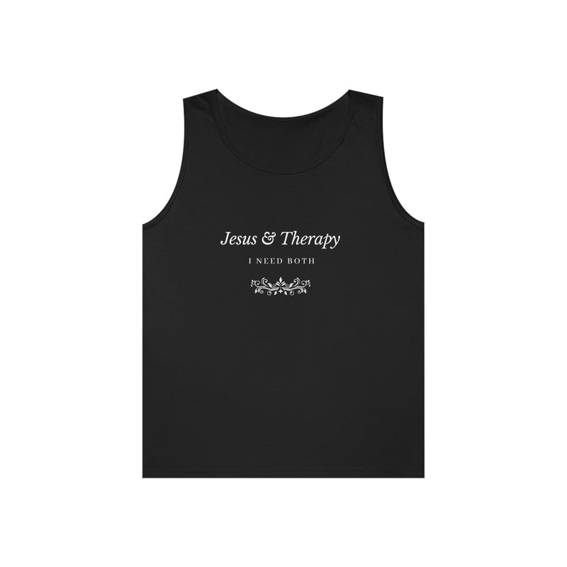 Jesus & Therapy Unisex Heavy Cotton Tank Top