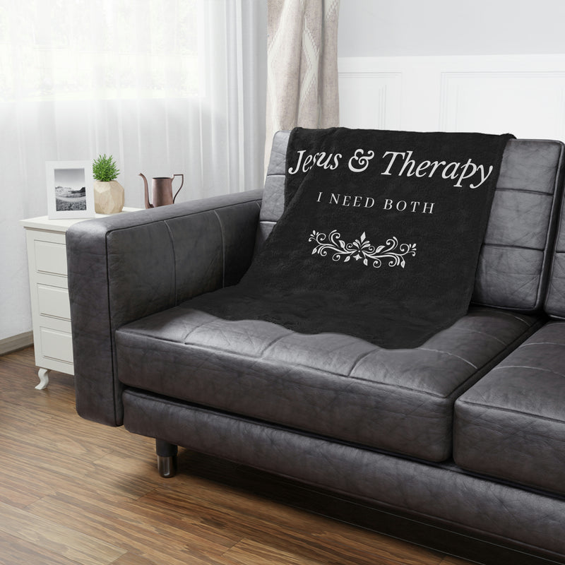 Jesus & Therapy Minky Blanket