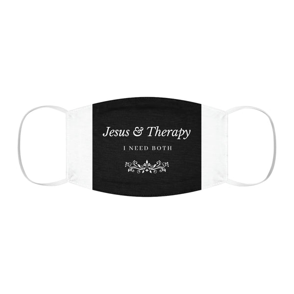 Jesus & Therapy – I Need Both Snug-Fit Polyester Face Mask