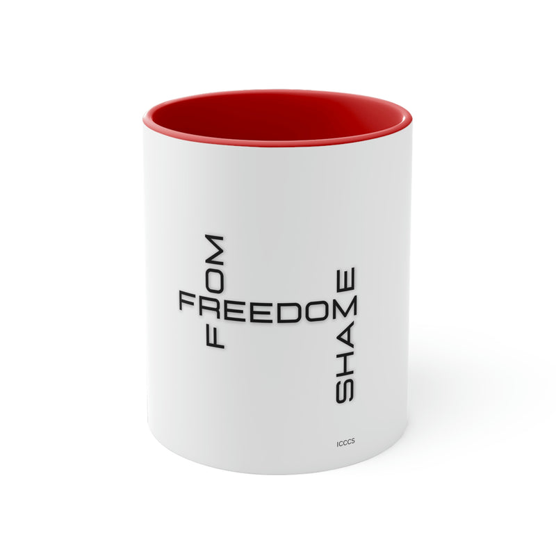 Freedom From Shame Accent Coffee Mug, 11oz