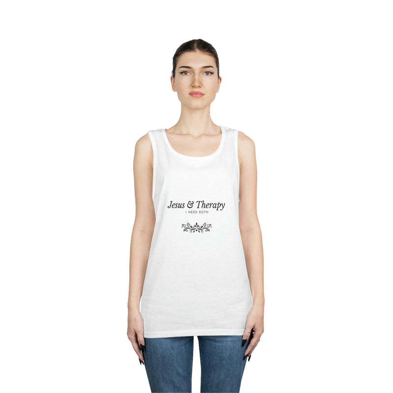 Jesus & Therapy Unisex Heavy Cotton Tank Top