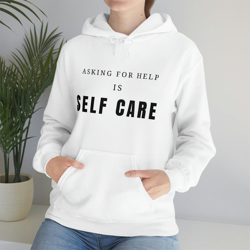 Asking For Help Is Self Care Unisex Heavy Blend™ Hooded Sweatshirt