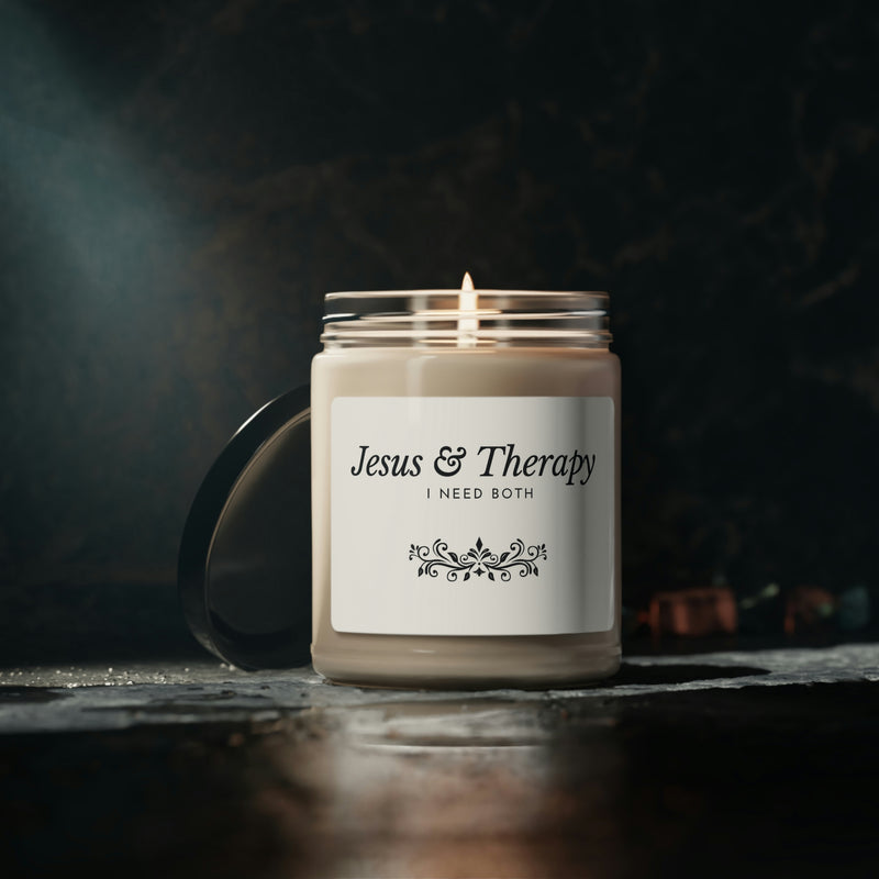 Jesus & Therapy Scented Soy Candle, 9oz