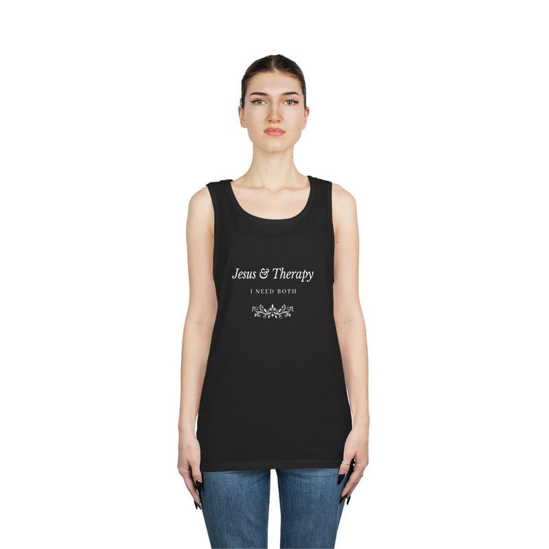 Jesus & Therapy Unisex Heavy Cotton Tank Top