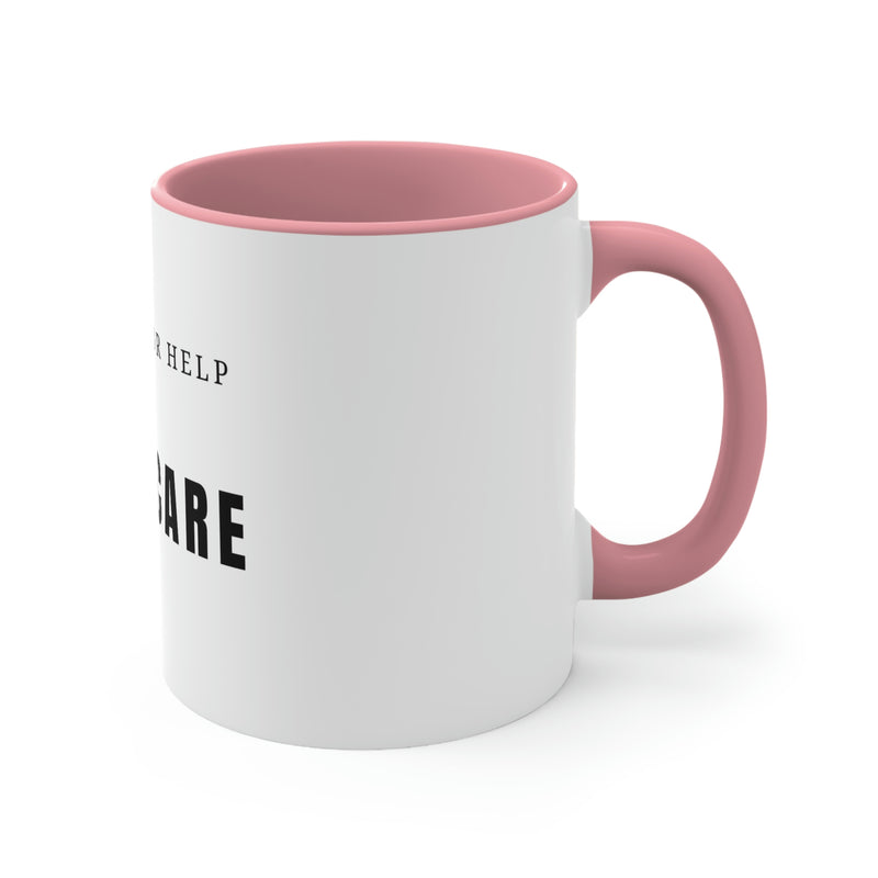 Asking for Help Is Self Care Accent Coffee Mug, 11oz