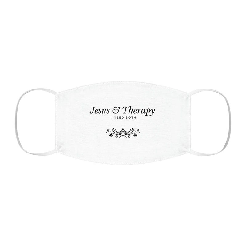 Jesus & Therapy – I Need Both Snug-Fit Polyester Face Mask