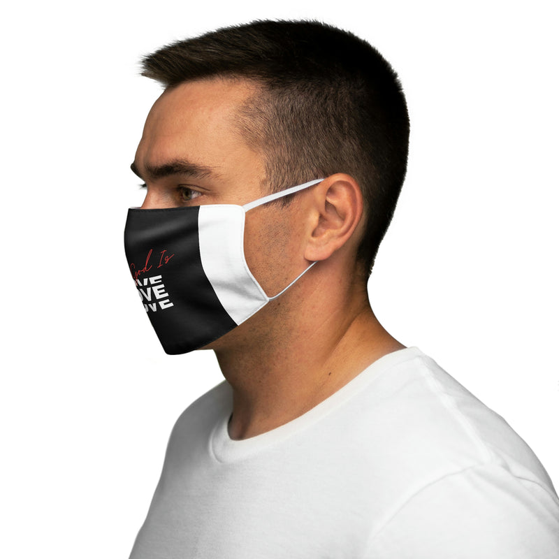 God is Love Snug-Fit Polyester Face Mask