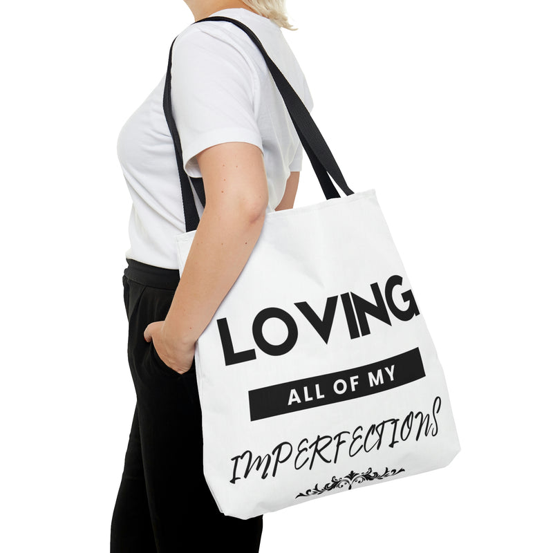 Loving All My Imperfections AOP Tote Bag