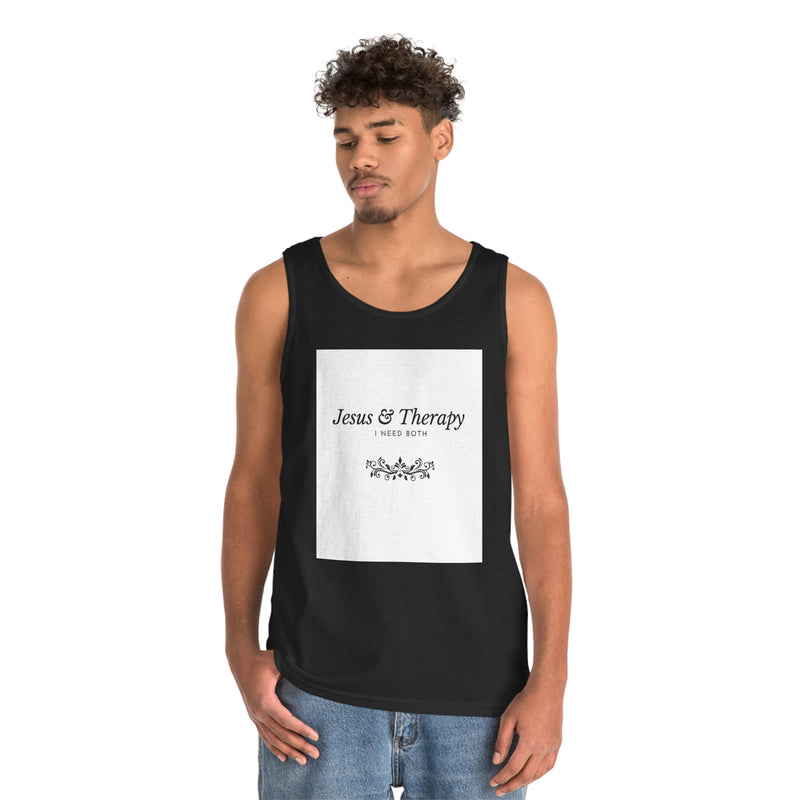 Jesus & Therapy Unisex Heavy Cotton Tank Top