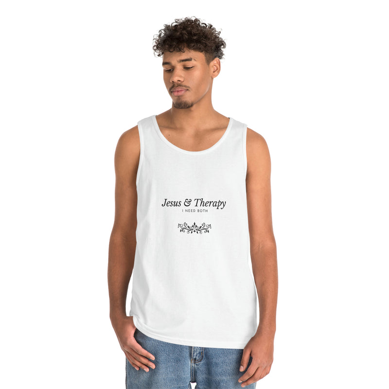 Jesus & Therapy Unisex Heavy Cotton Tank Top