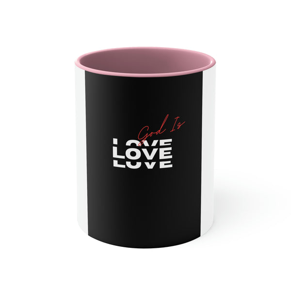 God is Love Accent Coffee Mug, 11oz