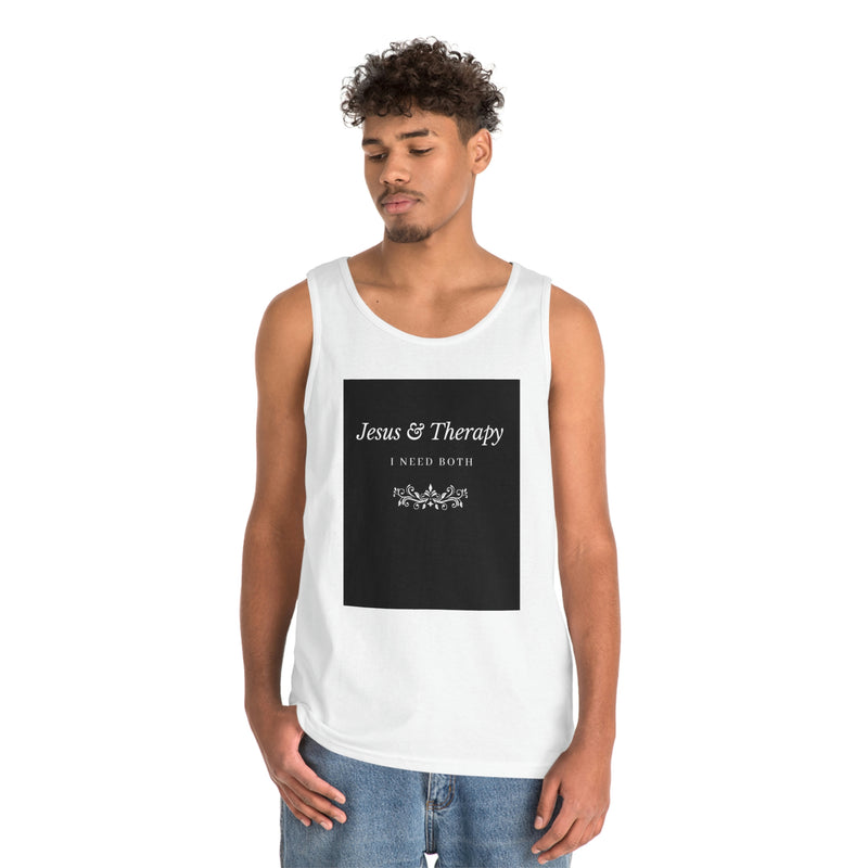 Jesus & Therapy Unisex Heavy Cotton Tank Top