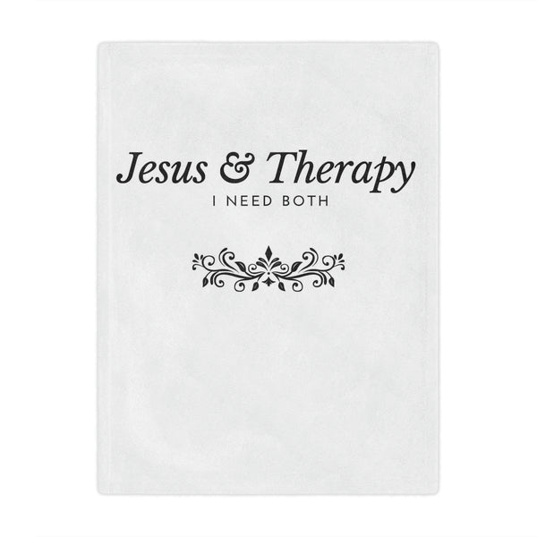 Jesus & Therapy Minky Blanket