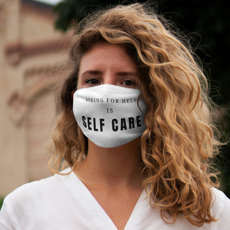 Asking for Help Is Self Care Snug-Fit Polyester Face Mask