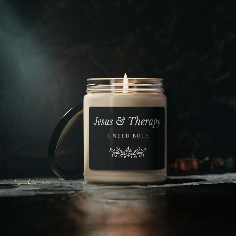 Jesus & Therapy Scented Soy Candle, 9oz