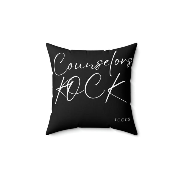 Counselors Rock Spun Polyester Square Pillow