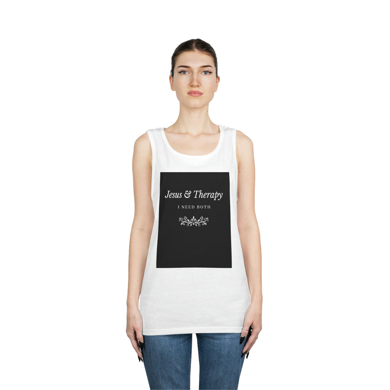 Jesus & Therapy Unisex Heavy Cotton Tank Top