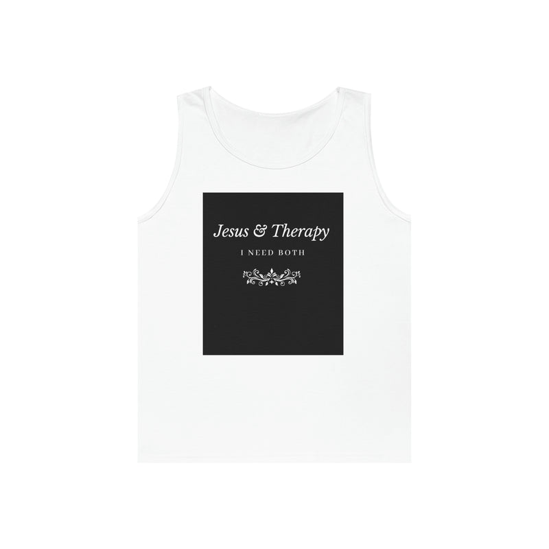 Jesus & Therapy Unisex Heavy Cotton Tank Top