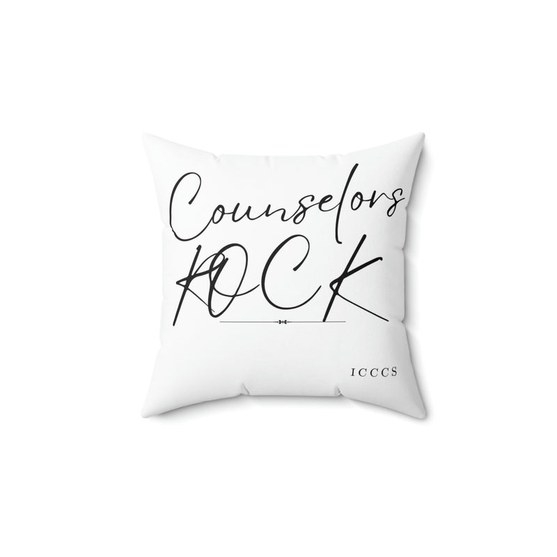 Counselors Rock Spun Polyester Square Pillow