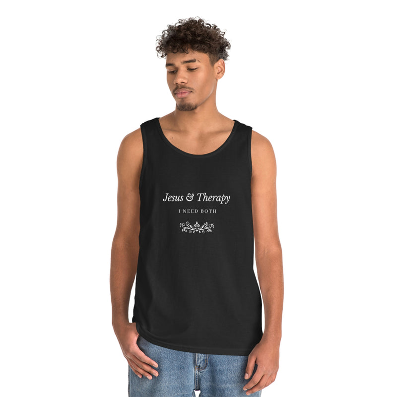 Jesus & Therapy Unisex Heavy Cotton Tank Top