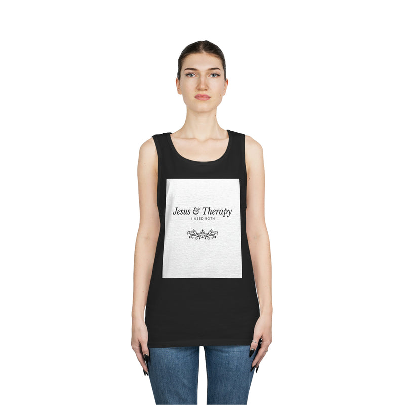 Jesus & Therapy Unisex Heavy Cotton Tank Top