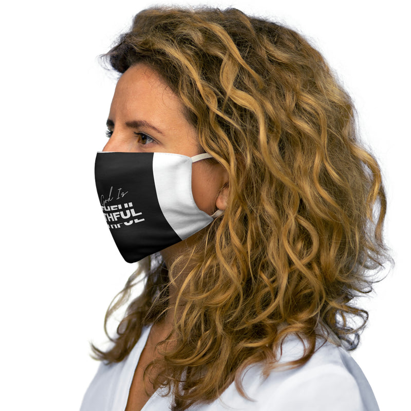 God is Faithful Snug-Fit Polyester Face Mask