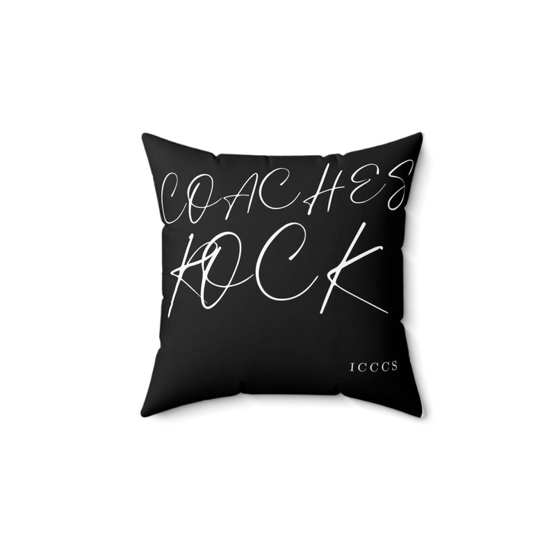 Coaches Rock Spun Polyester Square Pillow