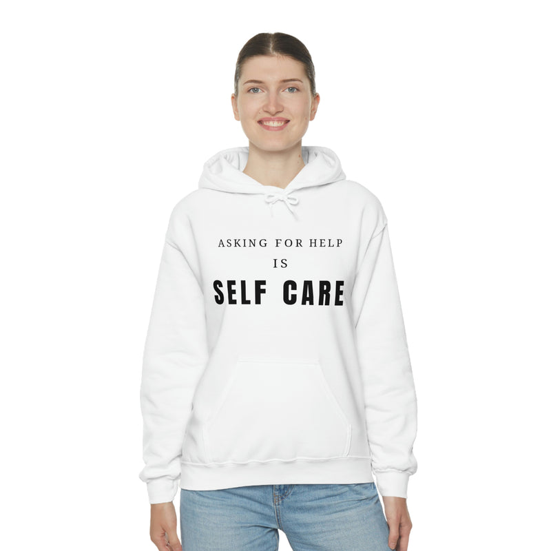 Asking For Help Is Self Care Unisex Heavy Blend™ Hooded Sweatshirt