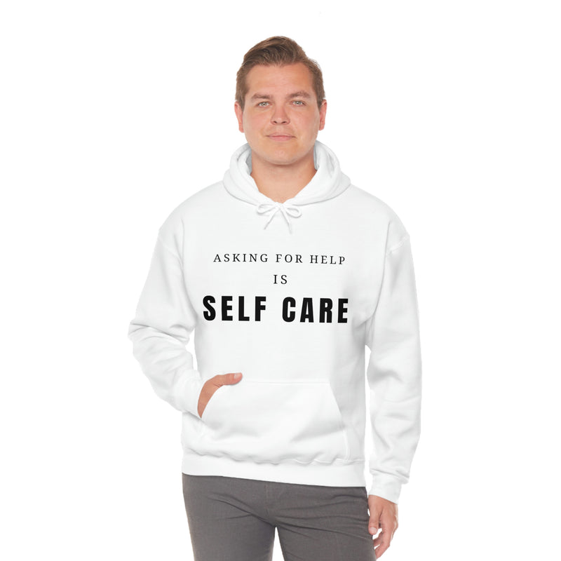 Asking For Help Is Self Care Unisex Heavy Blend™ Hooded Sweatshirt