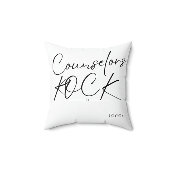 Counselors Rock Spun Polyester Square Pillow